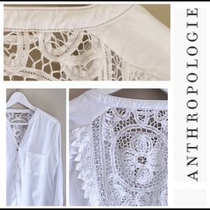 Anthropologie Holding Horses Crochet Tunic Top